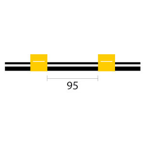 VS1.42-YLW-95 | Glass Expansion Viton Pump Tube 2tag (95mm) 1.42mm ID Yellow/Yellow (PKT 12)