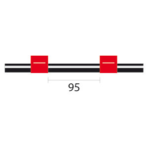 VS1.14-RED-95 | Glass Expansion Viton Pump Tube 2tag (95mm) 1.14mm ID Red/Red (PKT 12)