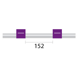 2.06-PUR-MH | Glass Expansion Tygon MH Pump Tube 2tag (152mm) 2.06mm ID Purple/Purple (PKT 6)