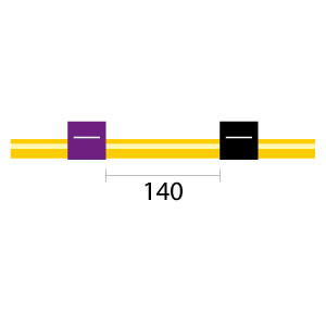2.29-PBLK-SF-F | Glass Expansion Contour Flared End Solva Flex Pump Tube 2tag 2.29mm ID Purple/Black (PKT 6)