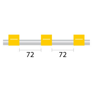 1.42-YLW3B-F | Glass Expansion Contour Flared End PVC Pump Tube 3tag 1.42mm ID Yellow/Yellow (PKT 6)