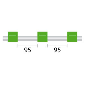 1.85-GRN3B-95-F | Glass Expansion Contour Flared End PVC Pump Tube 3tag (95mm) 1.85mm ID Green/Green (PKT 6)