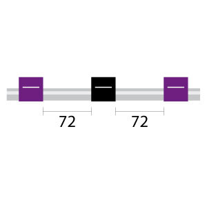 2.29-PBLK3B | Glass Expansion PVC Pump Tube 3tag 2.29mm ID Purple/Black (PKT 12)