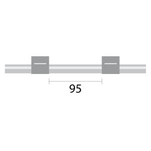 1.30-GRY-95-F-S | Glass Expansion Contour Flared End PVC Pump Tube 2tag (95mm) 1.30mm ID Grey/Grey (PKT 6)