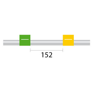 0.44-GY-F | Glass Expansion Contour Flared End PVC Pump Tube 2tag 0.44mm ID Green/Yellow (PKT 6)