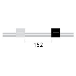 0.95-WBLK-F | Glass Expansion Contour Flared End PVC Pump Tube 2tag 0.95mm ID White/Black (PKT 6)