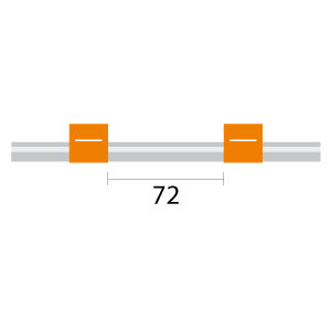 0.89-ORG-F-S | Glass Expansion Contour Flared End PVC Pump Tube Short 2tag 0.89mm ID Orange/Orange (PKT 6)
