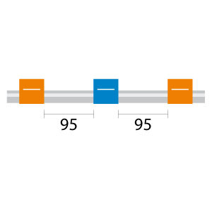 0.25-OB3B-95-F | Glass Expansion Contour Flared End PVC Pump Tube 3tag (95mm) 0.25mm ID Orange/Blue (PKT 6)