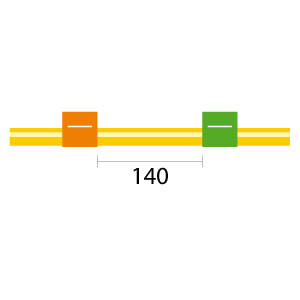 0.38-OG-SF-F | Glass Expansion Contour Flared End Solva Flex Pump Tube 2tag 0.38mm ID Orange/Green (PKT 6)