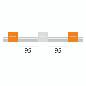 0.64-OW3B-95 | Glass Expansion PVC Pump Tube 3tag (95mm) 0.64mm ID Orange/White (PKT 12)
