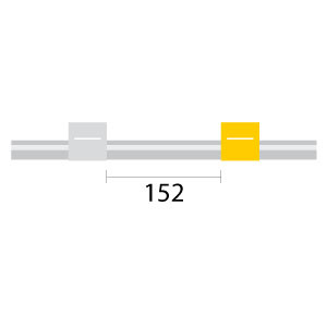 0.57-WY-F | Glass Expansion Contour Flared End PVC Pump Tube 2tag 0.57mm ID White/Yellow (PKT 6)