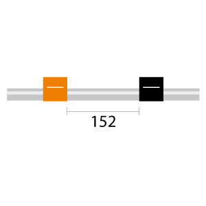 0.13-OBLK | Glass Expansion PVC Pump Tube 2tag 0.13mm ID Orange/Black (PKT 12)