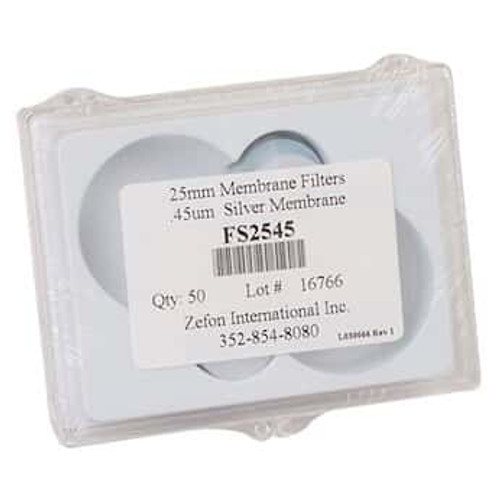 FS258 | Zefon, FILTER, SILVER, 0.8µm, 25MM, 50/PK