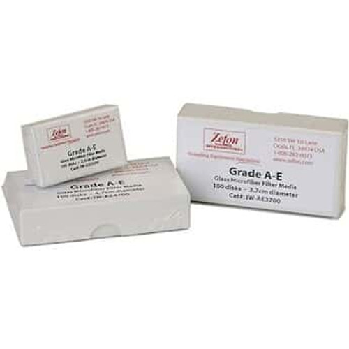 IW-AE3700 | Zefon, FILTER, GLASS FIBER, GRADE A-E, 37MM, 100/PK