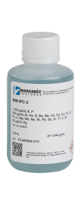 WW-IPC-3-125ML | Inorganic Ventures INSTR PERFORM CHECK #3, 125mL
