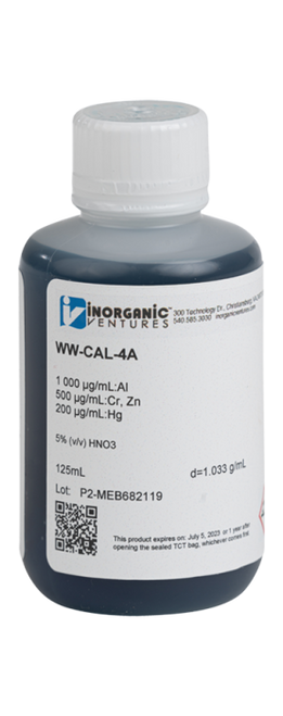 WW-CAL-4A-125ML | Inorganic Ventures 200.7WW CAL SOLUTION #4A,125mL