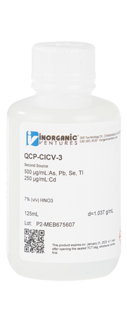 QCP-CICV-3-125ML | Inorganic Ventures EPA CLP ICP Verification Standard 3
