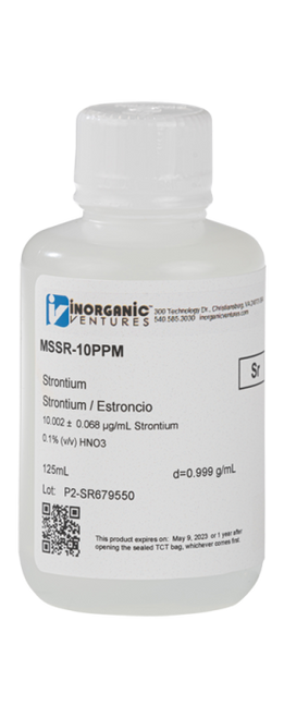 MSSR-10PPM-125ML | Inorganic Ventures 10ug/mL STRONTIUM 125mL