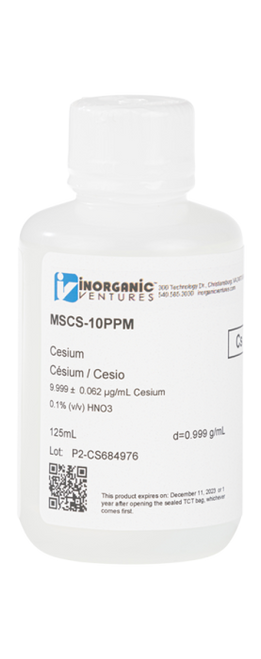 MSCS-10PPM-125ML | Inorganic Ventures 10ug/mL CESIUM 125mL