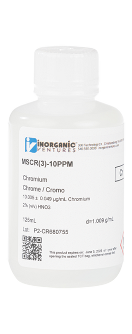 MSCR(3)-10PPM-125ML | Inorganic Ventures 10ug/mL CHROMIUM +3 125mL