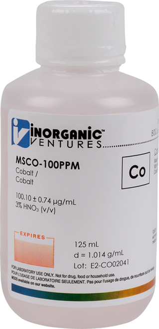 MSCO-100PPM-125ML | Inorganic Ventures 100ug/mL COBALT 125mL