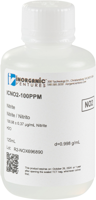 ICNO2-100PPM-125ML | Inorganic Ventures 100ppm NITRITE 125mL