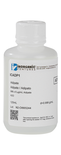 ICADP1-125ML | Inorganic Ventures 1000Âµg/mL ADIPATE 125mL