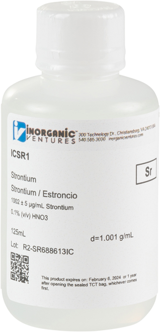 ICSR1-125ML | Inorganic Ventures 1000ug/mL STRONTIUM 125mL