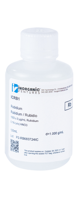 ICRB1-125ML | Inorganic Ventures 1000ug/mL RUBIDIUM 125mL