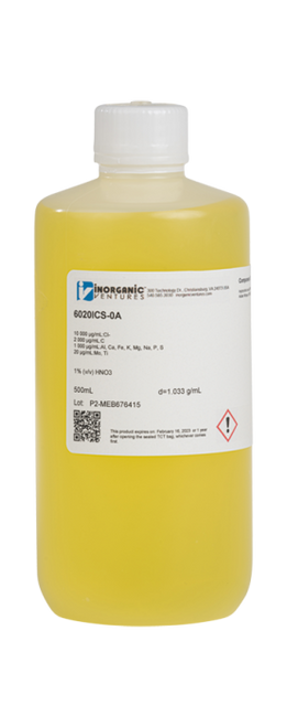 6020ICS-0A | Inorganic Ventures EPA Method 6020 ICP Interference Check Standard A