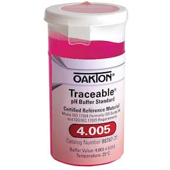 EE9876777 | Environmental Express Oakton Traceable®One-Shot™Buffer, Red,pH 4.005;6x100mL