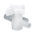 8607-0120 | Burkle Two-way valve, PVDF, Ø 11-13 mm, NW 8 mm, white
