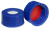 CS-100013 | AFP 2 mL, 9 mm Blue Screw Cap, Red PTFE/White Silicone 0.040 Thickness, Ultra Low Bleed, 1000/PK