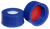 CS-100001 | AFP 2 mL, 9 mm Blue Screw Cap, Red PTFE/White Silicone 0.040 Thickness, Hardness 45 Shore A, 1000/PK