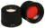 CS-100024 | AFP 2 mL, 10-425 Black Screw Cap, Red PTFE/White Silicone 0.060 Thickness, 100/PK