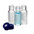 CV-100058 | AFP 2 mL Clear Glass 11 mm Crimp-Top Vial Write-on Patch Wide Open, Silver White Silicone/Red PTFE, 100/PK - Convenience Kit