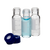 CV-100053 | AFP 2 mL Clear Glass 9 mm Screw-Top Vial Write-on Patch, PP Blue Cap, White Silicone /Red PTFE, 100/PK - Convenience Kit