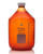 1519033-FLS | Foxx Life Sciences PUREGRIP Reusable Amber Light-Blocking Round Glass Media Storage Bottles w/ GL45 VersaCap, Pouring Ring, 5 L