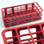 225665-0001 | Dynalon Rack Test Tube 40 Place Red, PP 20mm, CS/5