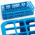 225645-0002 | Dynalon Rack Test Tube 90 Place Blue, PP 13mm, CS/5