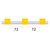 1.42-YLW3B-F | Glass Expansion Contour Flared End PVC Pump Tube 3tag 1.42mm ID Yellow/Yellow (PKT 6)