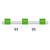 1.85-GRN3B-95-F | Glass Expansion Contour Flared End PVC Pump Tube 3tag (95mm) 1.85mm ID Green/Green (PKT 6)