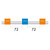 0.25-OB3B-F | Glass Expansion Contour Flared End PVC Pump Tube 3tag 0.25mm ID Orange/Blue (PKT 6)