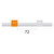 0.64-OW-MH3-F | Glass Expansion Contour Flared End MH Pump Tube 2tag (72mm) 0.64mm ID Orange/White (PKT 6)