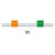 0.38-OG-95-F-S | Glass Expansion Contour Flared End PVC Pump Tube 2tag (95mm) 0.38mm ID Orange/Green (PKT 6)
