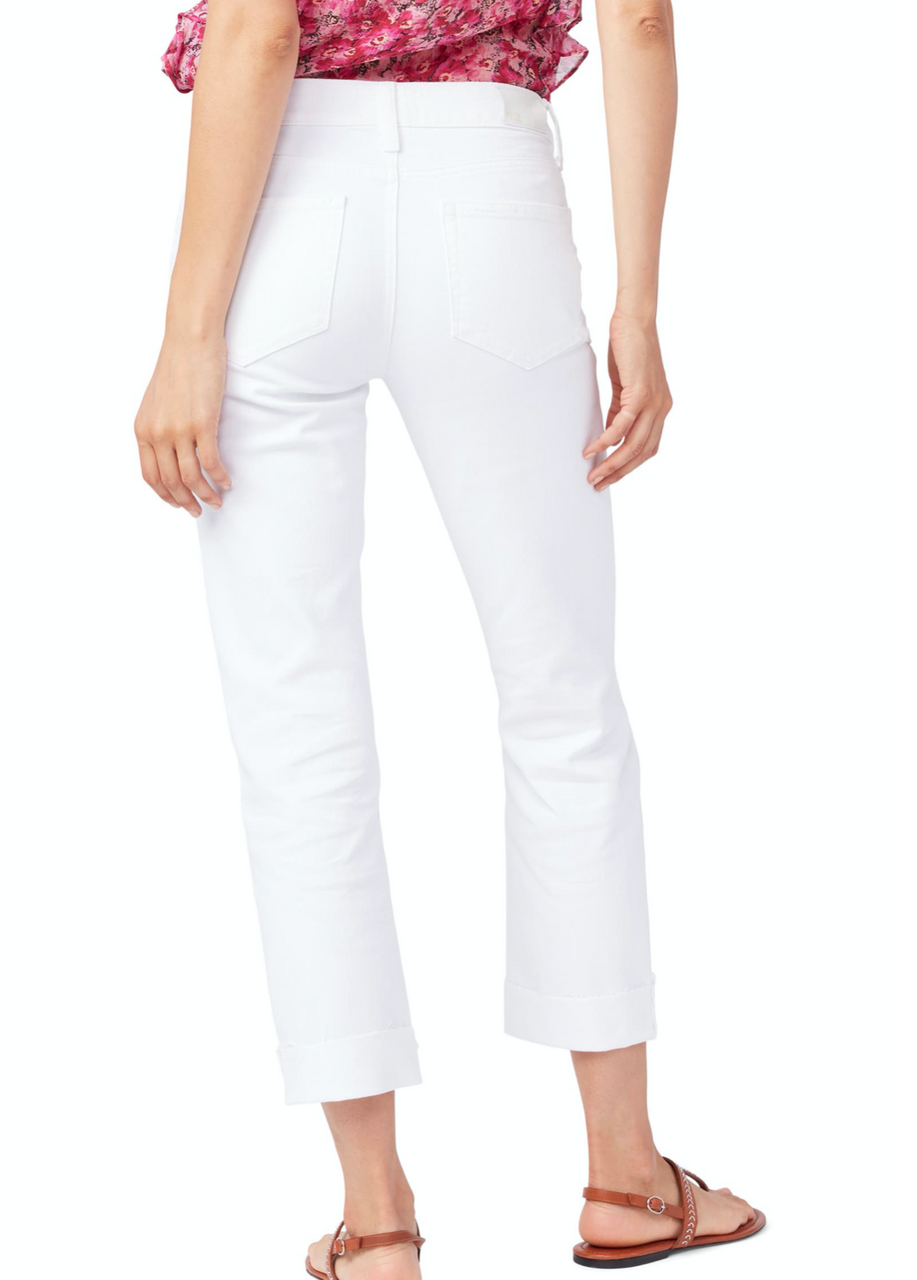 Brigette Raw Cuff Denim, White Wave Destructed