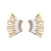 Mini Madeline Earring, White Mini Madeline Earring, White