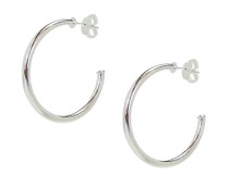 Petite Favorite Hoop, Polished Silver Petite Favorite Hoop, Polished Silver