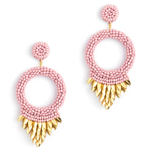 Franka Earrings, Dusty Pink Franka Earrings, Dusty Pink