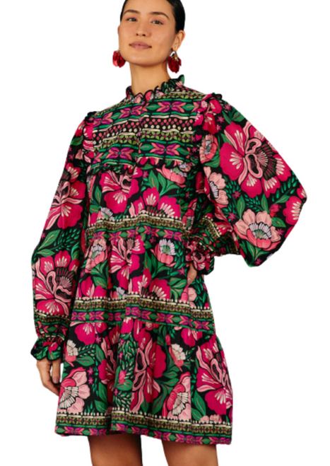 Flowers Garden Black Mini Dress, Flowers Garden Flowers Garden Black Mini Dress, Flowers Garden